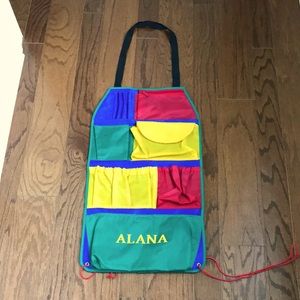Car organizer - primary colors great for car trips and every day!